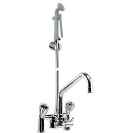 multi-purpose cleaning kit varia two-handle mixer tap two-hole standing fitting shower gray product photo
