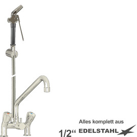 multi-purpose cleaning kit vaxia two-handle mixer tap two-hole standing fitting shower small | hose length 800 mm product photo
