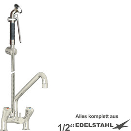 multi-purpose cleaning kit vaxia two-handle mixer tap two-hole standing fitting black shower | hose length 800 mm product photo