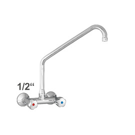 Wall mounted battery GASTRO 1/2" outreach 350 mm raised C-spout slanted product photo