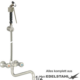 multi-purpose cleaning kit vaxia two-handle mixer tap wall-mounted shower head black | gray | hose length 1200 mm product photo