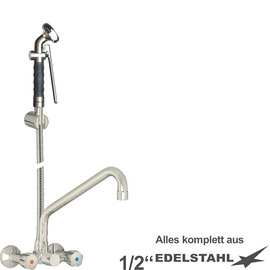 multi-purpose cleaning kit vaxia two-handle mixer tap wall-mounted shower head black | gray | hose length 800 mm C-outlet product photo