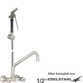 multi-purpose cleaning kit vaxia two-handle mixer tap wall-mounted | hose length 800 mm product photo