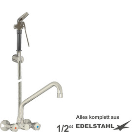 multi-purpose cleaning kit vaxia two-handle mixer tap wall-mounted shower small | hose length 800 mm C-outlet product photo