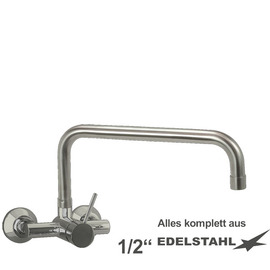 Wall mounted battery Master 1/2" outreach 350 mm C-spout straight product photo