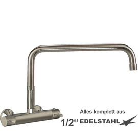 Wall mounted battery ETHERM 1/2" outreach 400 mm raised C-spout straight product photo