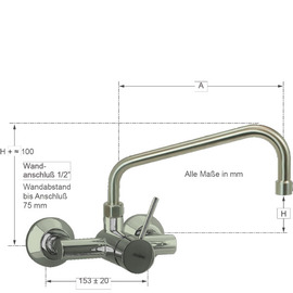 Wall mounted battery Master 1/2" outreach 260 mm product photo