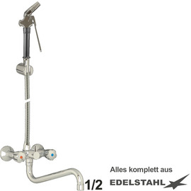 multi-purpose cleaning kit vaxia two-handle mixer tap two-hole wall-mounted shower small | hose length 1200 mm product photo