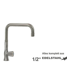 pillar valve clarix 1/2" outreach 250 mm raised C-spout straight product photo