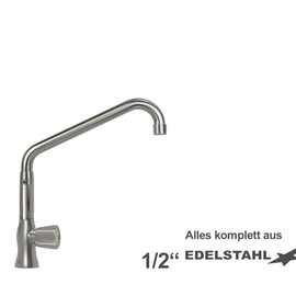 pillar valve clarix 1/2" outreach 300 mm raised C-spout slanted product photo
