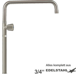 pillar valve clarix 3/4" outreach 400 mm | foot extension 300 mm C-spout straight product photo