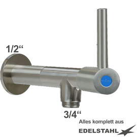 wall valve 1/2" clamix valve direction 3/4" | lever round long | wall extension L 80 mm product photo
