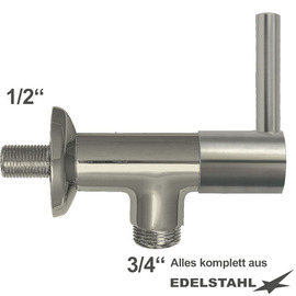 wall valve 1/2" clamix valve direction 3/4" | 1-wing handle product photo
