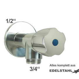 wall valve 1/2" clarix valve direction 3/4" | hexagonal grip product photo