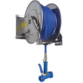 hose rewinder with dairy steam hose • hose length 30 m product photo