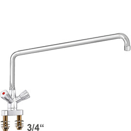block battery standing fitting swivel spout outreach 600 mm product photo