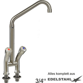 block battery narrow two-handle mixer tap standing fitting outreach 250 mm product photo