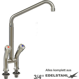 block battery narrow two-handle mixer tap standing fitting outreach 300 mm product photo