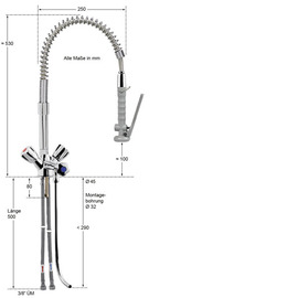 bar faucet fresh 1/2" | two-handle mixer tap product photo  S