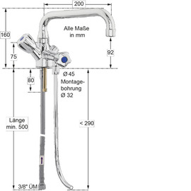 bar faucet fresh 1/2" C-spout angled product photo  S