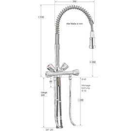 bar faucet fresh 1/2" | two-handle mixer tap product photo  S