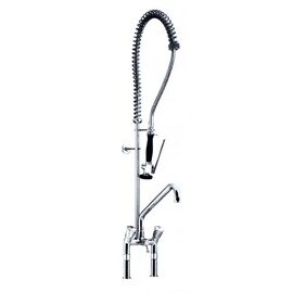rinse sink mixer 1/2"  H 1350 mm Feet 100 mm outreach 400 mm (shower) product photo