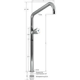 Stand 3/4 &quot;, heavy model, on column 300 mm, with swivel spout product photo  S
