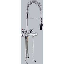 sink pillar mixer  | 2 valves at the front 1/2" outreach 200 mm discharge height 100 mm product photo