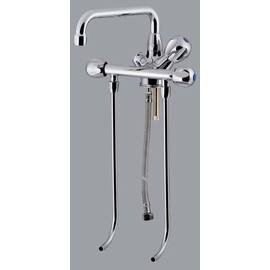 sink table stand pipe  | 2 valves at the front 1/2" outreach 200 mm discharge height 90 mm product photo