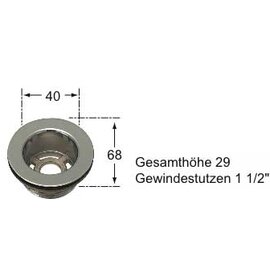 sieve valve 1 1/2"  Ø 40 mm  H 29 mm product photo