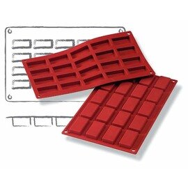 baking mould GN 1/3  • rectangular | 20-cavity | mould size 49 x 26 x H 11 mm  L 300 mm  B 175 mm product photo