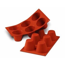 baking mould GN 1/3  • round  • muffin | 6-cavity | mould size Ø 75 x 60 mm  L 300 mm  B 175 mm product photo