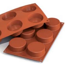 silicone baking mould GN 1/3  • cylinder | 11-cavity | mould size Ø 70 x H 27 mm  L 300 mm  B 175 mm product photo