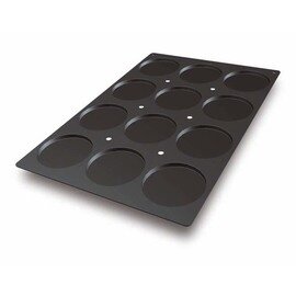 baking mould baker's standard  • round | 12-cavity | mould size Ø 120 x 10 mm  L 600 mm  B 400 mm product photo