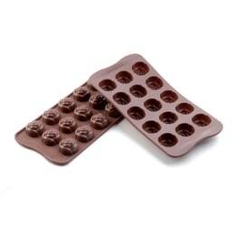 chocolate mould  • rose | 15-cavity | mould size Ø 28 x 18 mm  L 210 mm  B 105 mm product photo