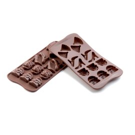 chocolate mould  • flamenco fan  • pumps | 14-cavity | mould size 41 x 30 x H 12 mm  L 210 mm  B 105 mm product photo