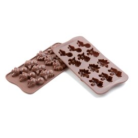 chocolate mould  • dinosaur | 12-cavity | mould size 40 x 33 x H 16 mm  L 210 mm  B 105 mm product photo
