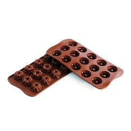 chocolate mould  • gugelhupf | 15-cavity | mould size Ø 28 x H 15 mm  L 210 mm  B 105 mm product photo