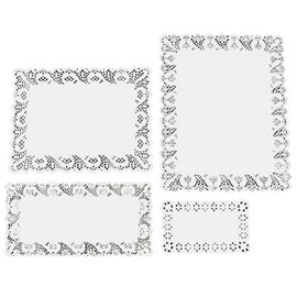 cake doilies white paper rectangular L 300 mm 170 mm product photo