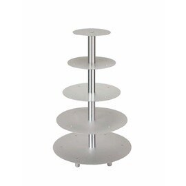 multi-tiered cake stand aluminium | 3 shelves  H 380 mm product photo  S
