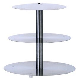 multi-tiered cake stand stainless steel | 3 shelves  H 380 mm product photo