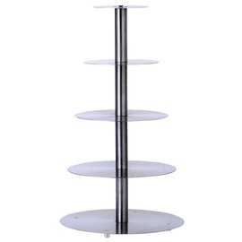 multi-tiered cake stand stainless steel | 5 shelves  H 710 mm product photo
