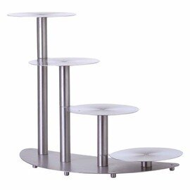 multi-tiered cake stand stainless steel | 4 shelves | 760 mm  x 360 mm  H 590 mm product photo