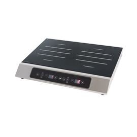 double induction hob 230 volts 3.5 kW | 590 mm  x 385 mm | 2 cooking zones product photo