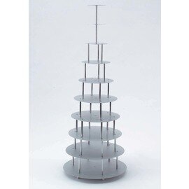 multi-tiered cake stand aluminium | 10 shelves  H 1545 mm product photo