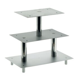 multi-tiered cake stand aluminium | 3 shelves product photo