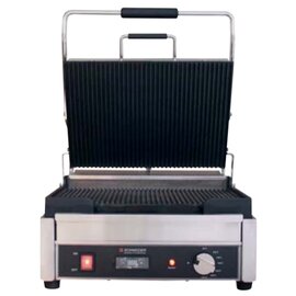 contact grill large | 230 volts | cast iron • grooved • grooved product photo