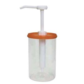 dosing dispenser transparent orange 1.5 ltr  | handling per push button product photo