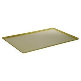 display tray|bar counter tray aluminium golden coloured  L 600 mm  B 400 mm  H 20 mm product photo