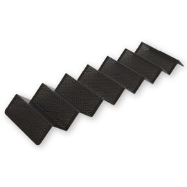 snack wave aluminium black | 6 shelves | 580 mm x 170 mm product photo